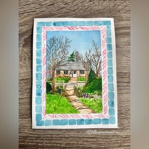 Original artwork | Where the Wildflowers stay | Hand painted | 6"x8" |Wall decor